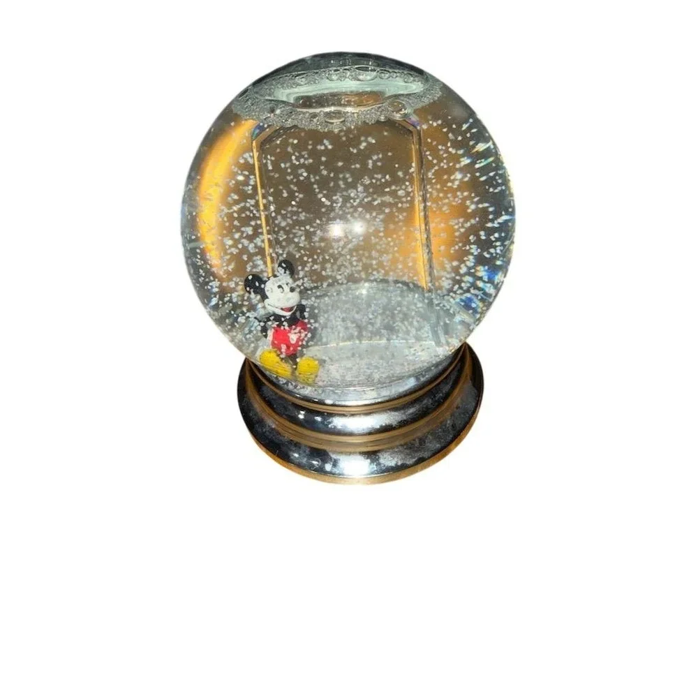 Disney Mickey Mouse Figurine Snow Globe Multicolored‎ holds a picture in globe